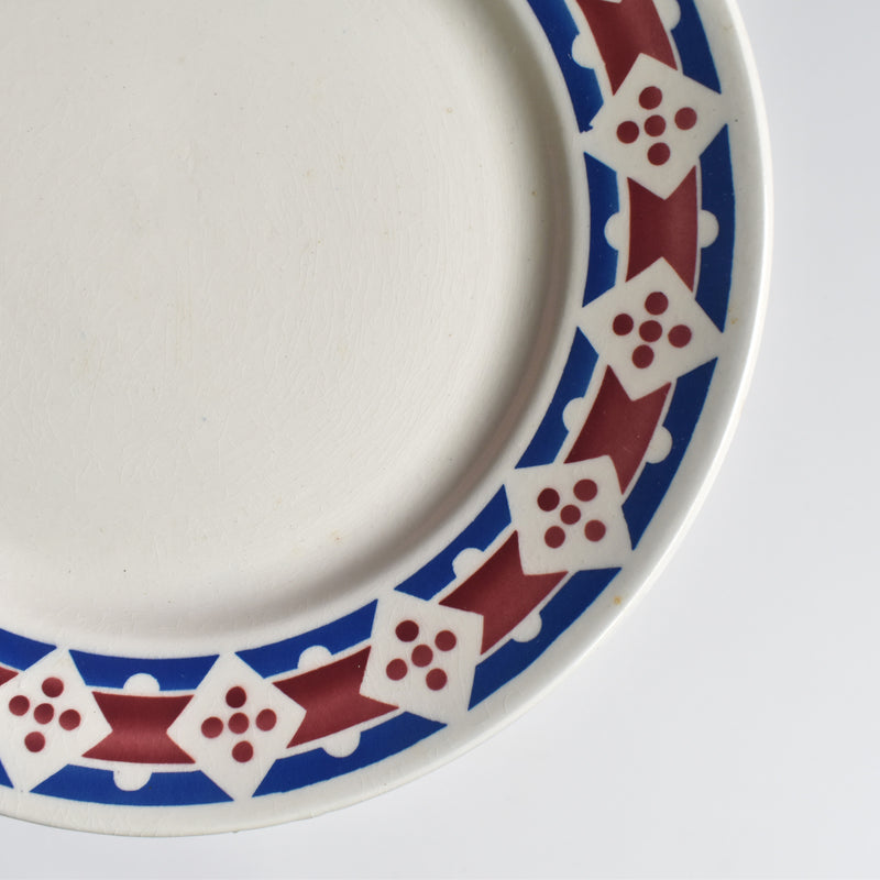 Antique Dessert Plate, Badonviller Jacqueline E