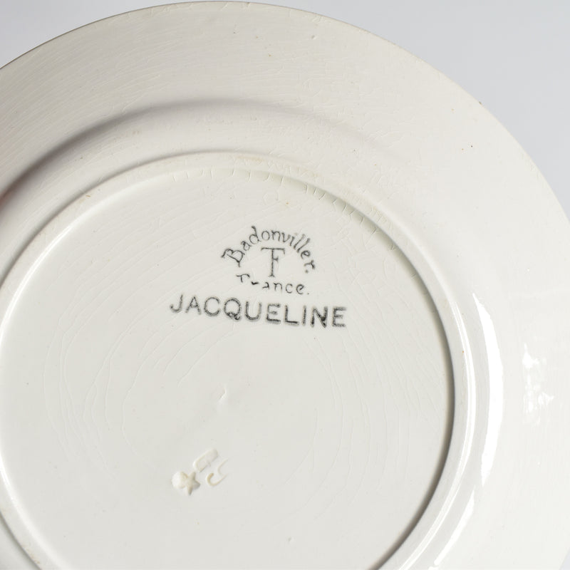 Antique Dessert Plate, Badonviller Jacqueline E