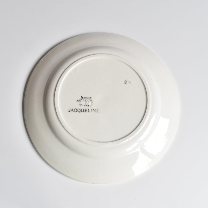 Antique Plate Badonviller Jacqueline E