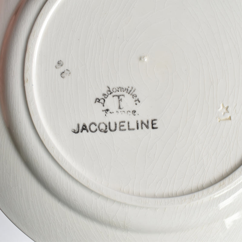 Antique Plate Badonviller Jacqueline F