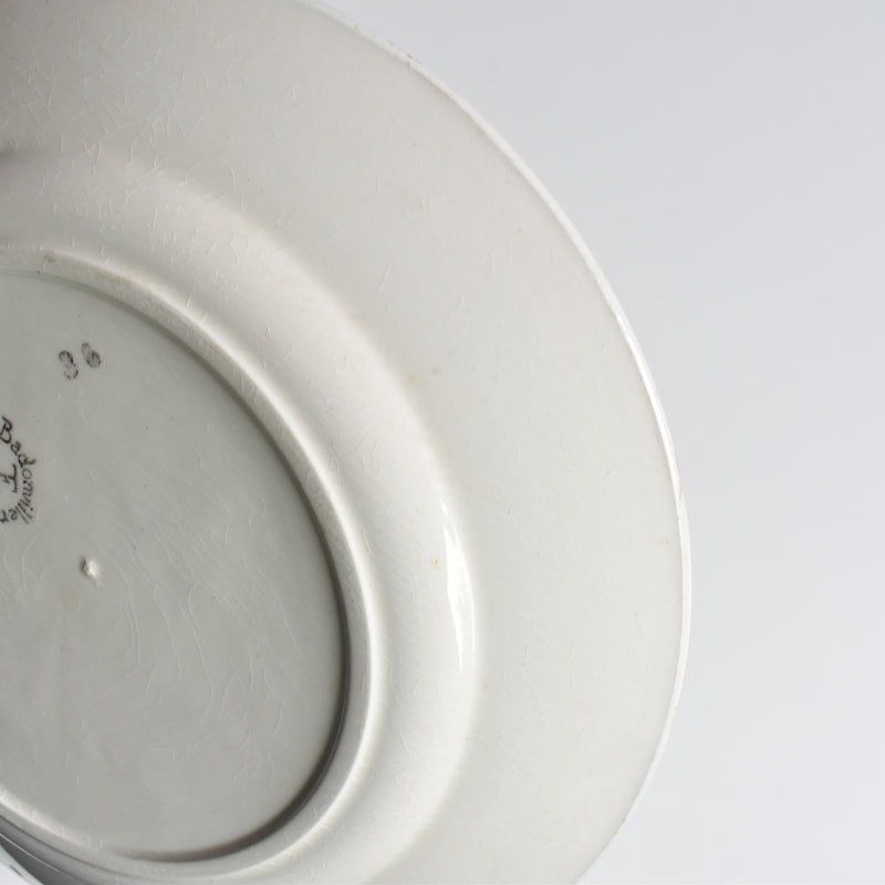 Antique Plate Badonviller Jacqueline F