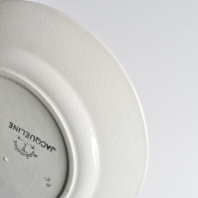 Antique Plate Badonviller Jacqueline F