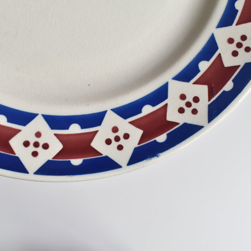 Antique Serving Plate Badonviller Jacqueline