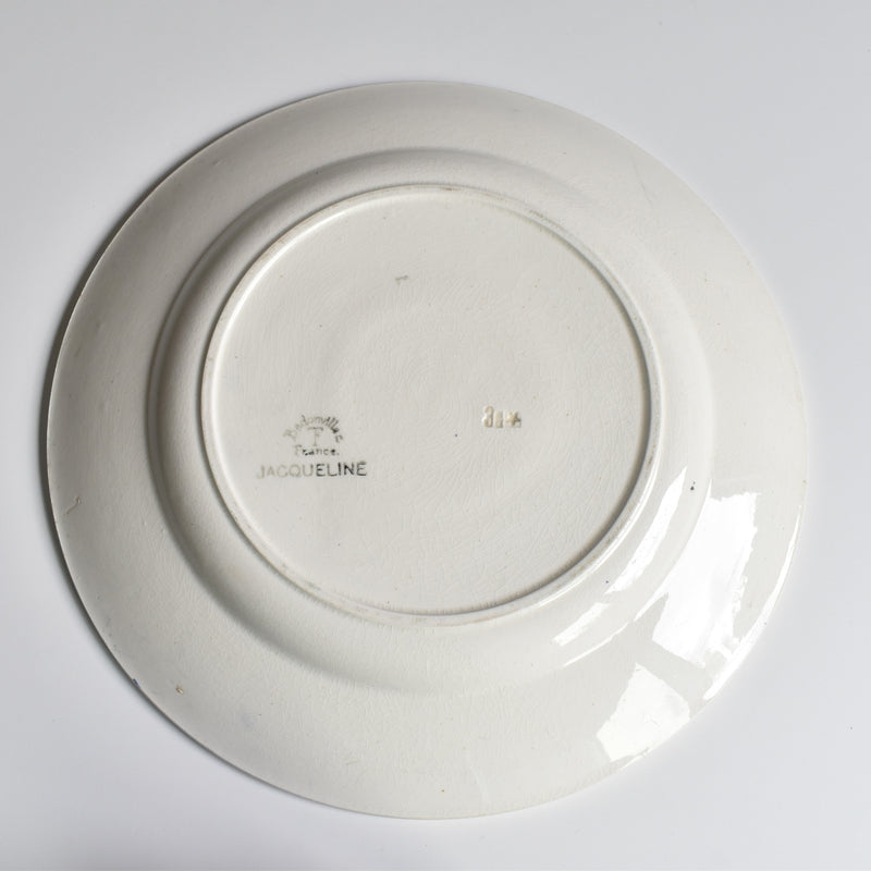 Antique Serving Plate Badonviller Jacqueline