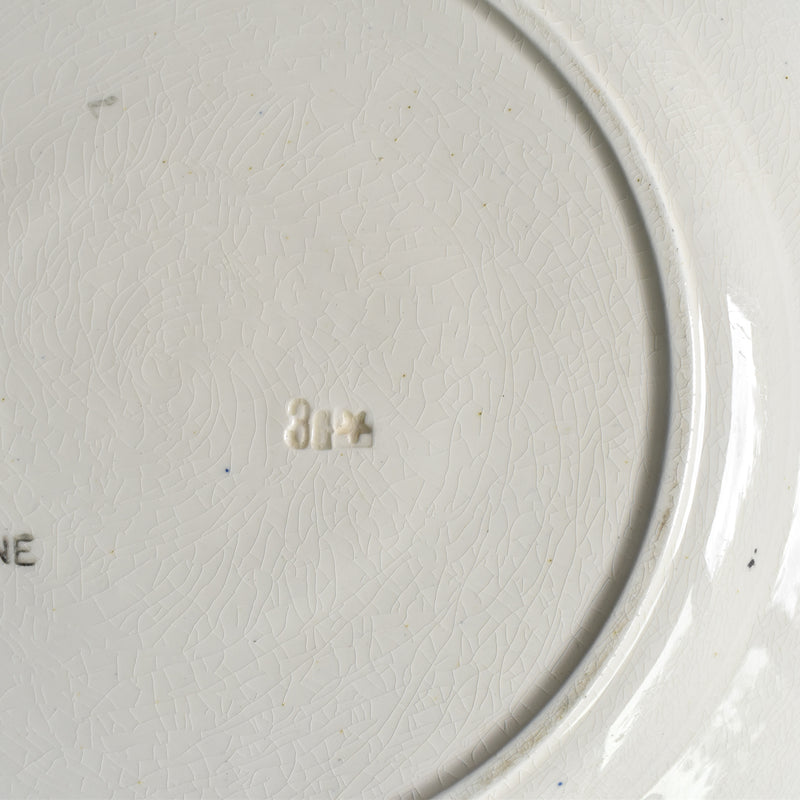 Antique Serving Plate Badonviller Jacqueline