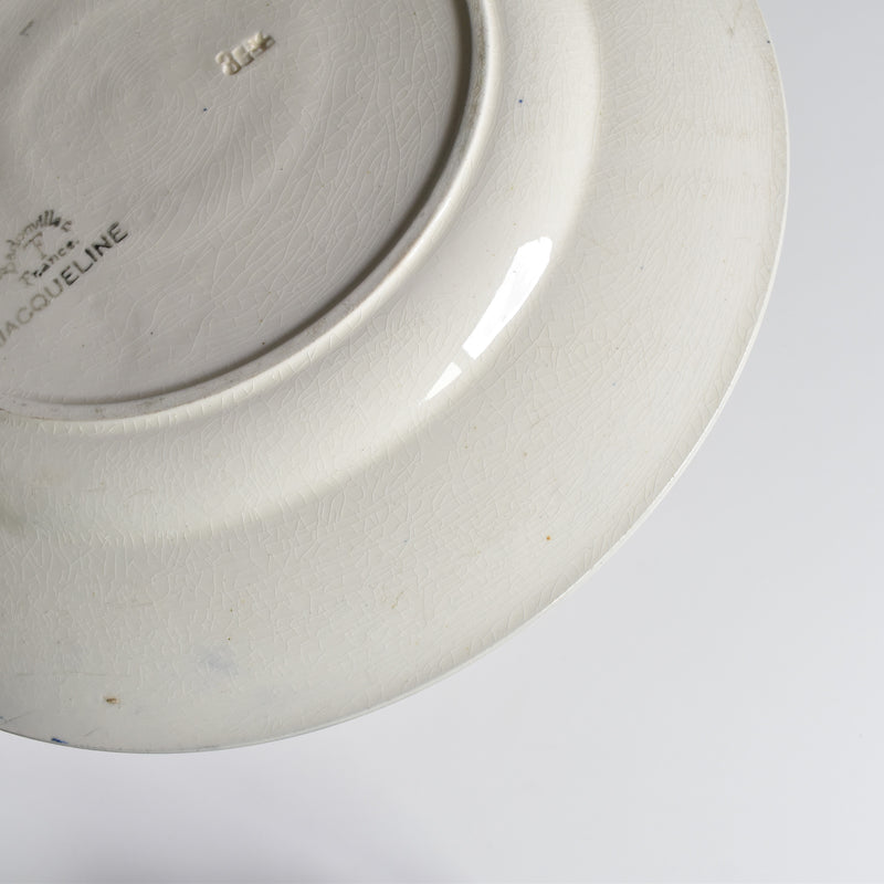 Antique Serving Plate Badonviller Jacqueline