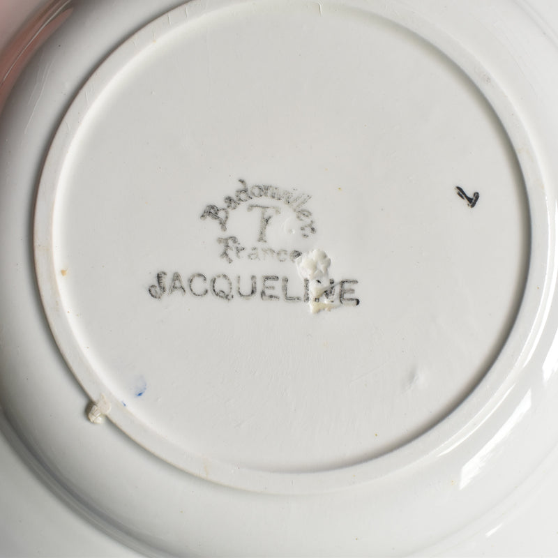Antique Deep Plate Badonviller Jacqueline A