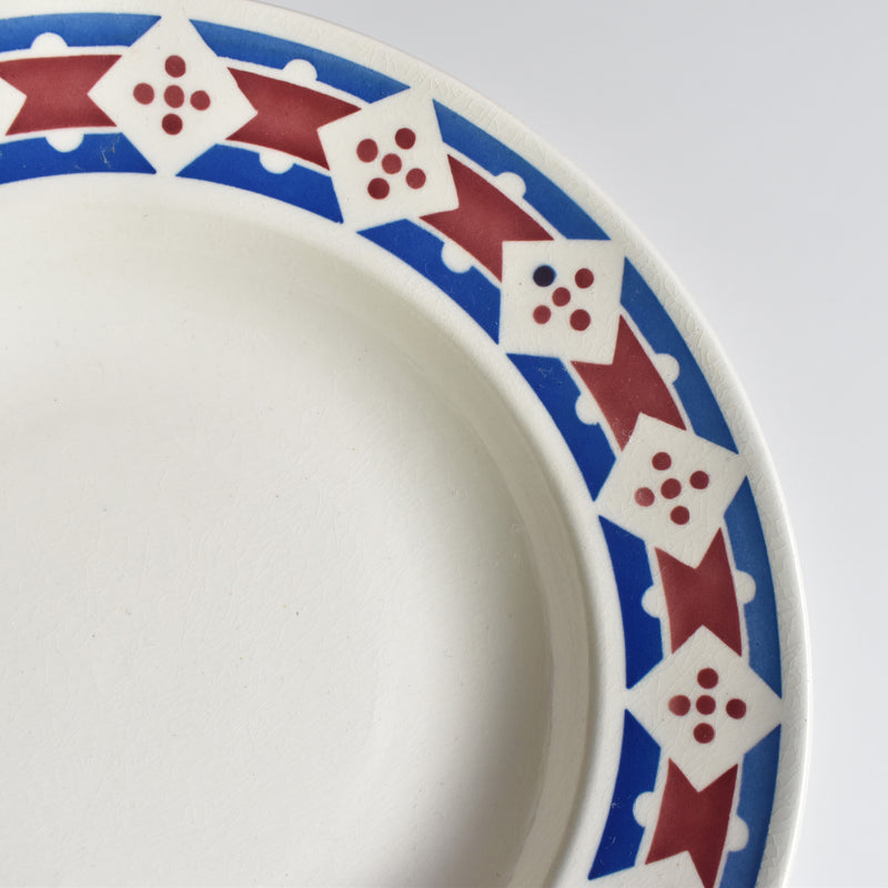 Antique Deep Plate Badonviller Jacqueline E