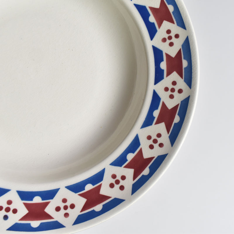 Antique Deep Plate Badonviller Jacqueline E