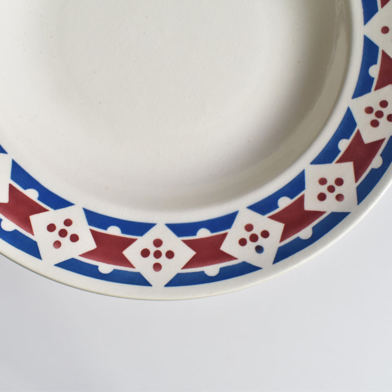 Antique Deep Plate Badonviller Jacqueline E