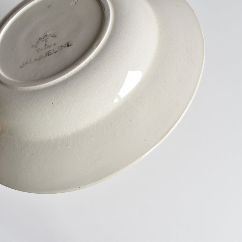 Antique Deep Plate Badonviller Jacqueline E