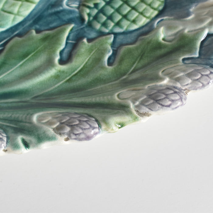 デザインが素晴らしい バルボティーヌ アーティチョークとアスパラガス *状態良 アンティークバルボティーヌプレート皿 アスパラガス