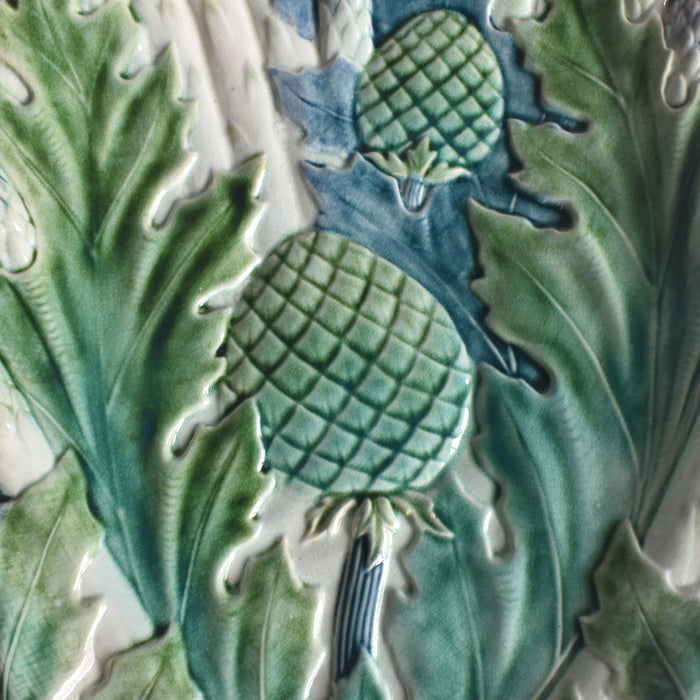 デザインが素晴らしい バルボティーヌ アーティチョークとアスパラガス *状態良 アンティークバルボティーヌプレート皿 アスパラガス