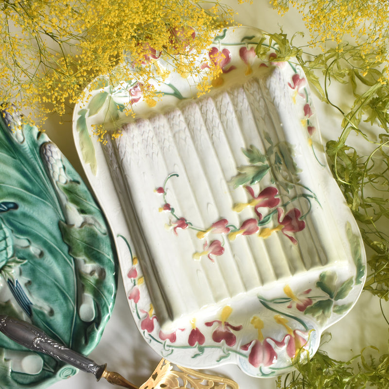 アンティークバルボティーヌ アスパラガスサービスプレート サンクレマン