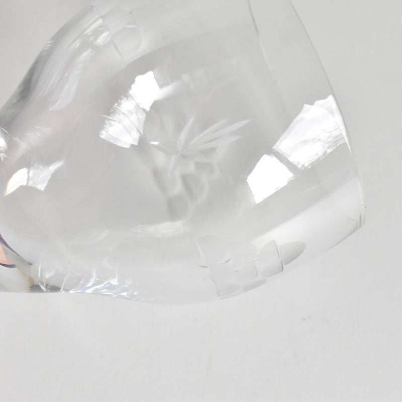 Antique glass, blue stem