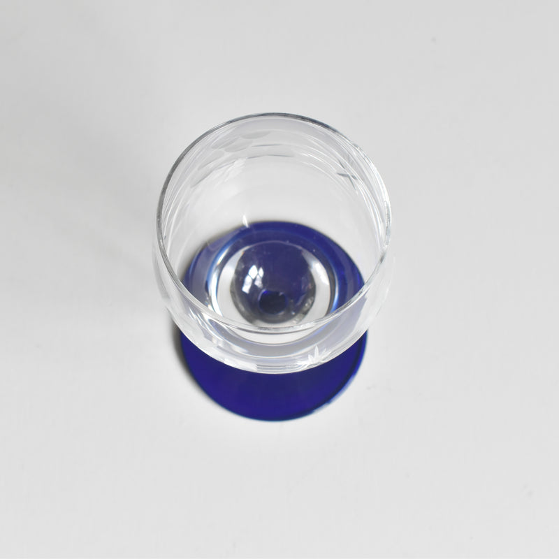 Antique Port Wine Glass, Blue Stem