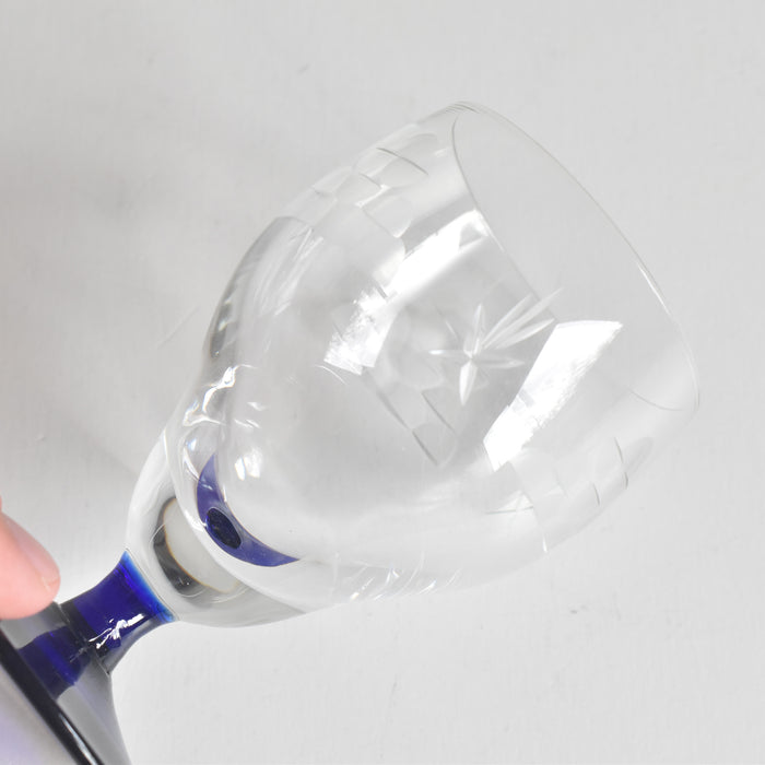 アンティークポルトワイングラス ブルーステム