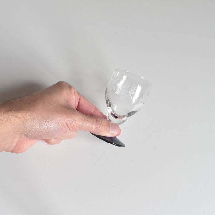 アンティークポルトワイングラス ブルーステム