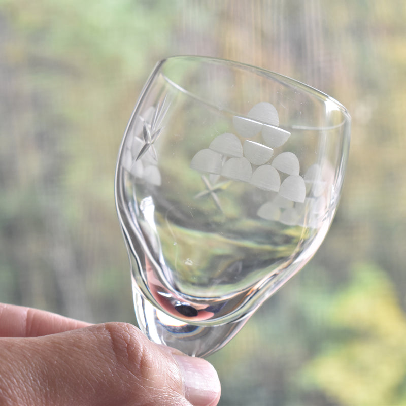Antique Port Wine Glass, Blue Stem