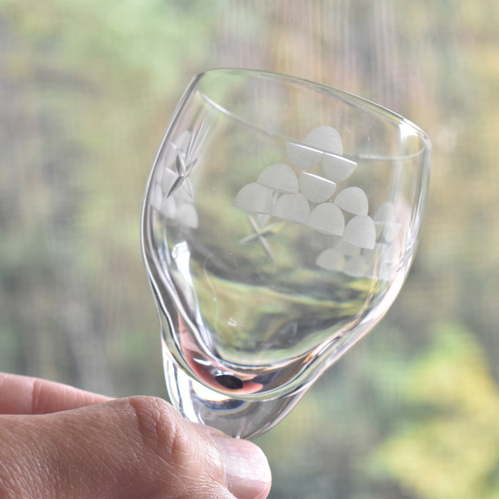 アンティークポルトワイングラス ブルーステム