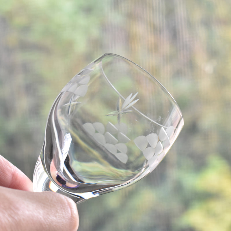 Antique Port Wine Glass, Blue Stem