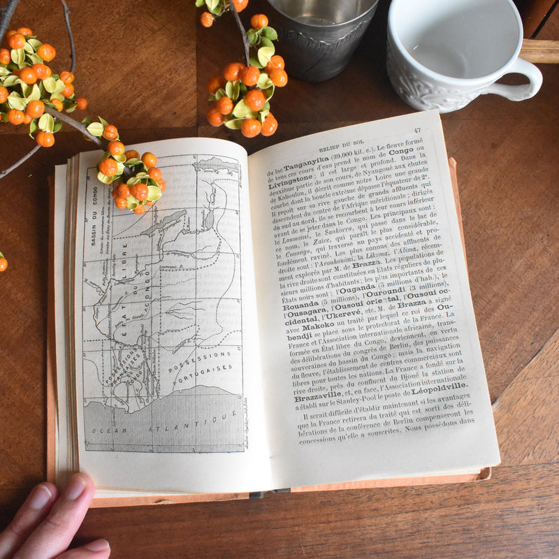 Antique book: géographie (geography)