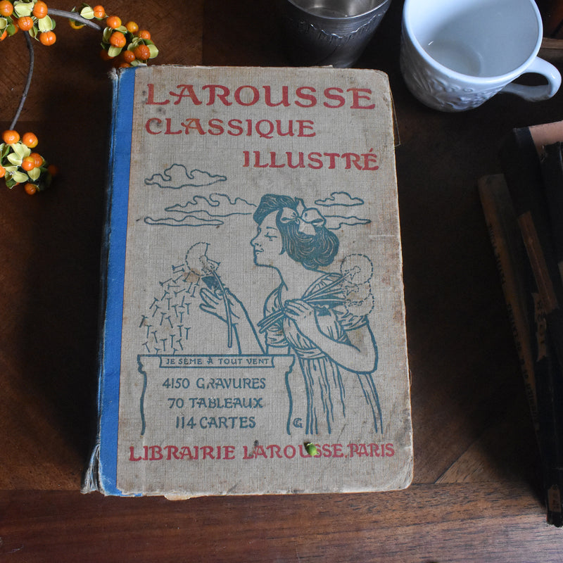 アンティーク本 Larousse classique illustré 1914年 （辞書）