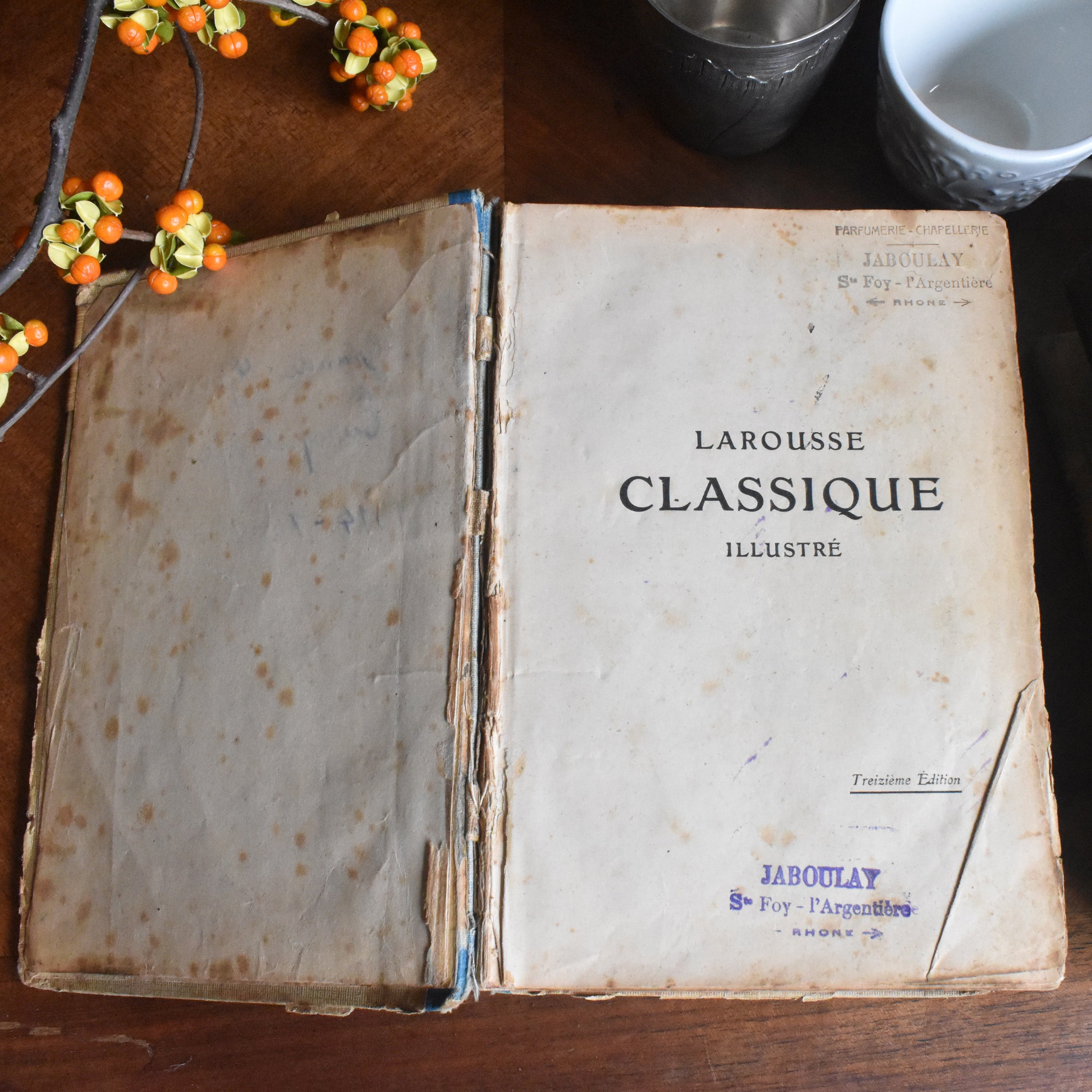 アンティーク本 Larousse classique illustré 1914年 （辞書） — Loane