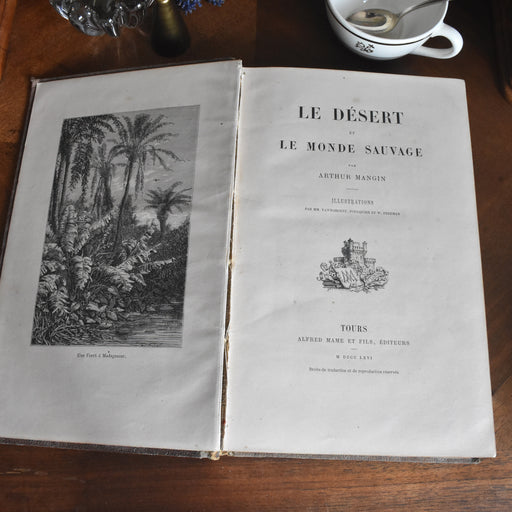 アンティーク本 Le désert et le monde sauvage
