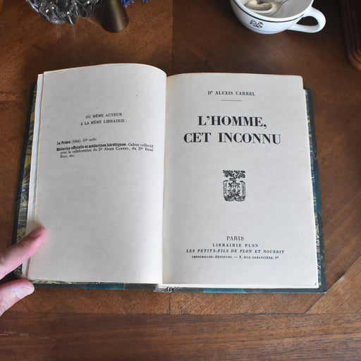 ヴィンテージ本 L'homme cet inconnu