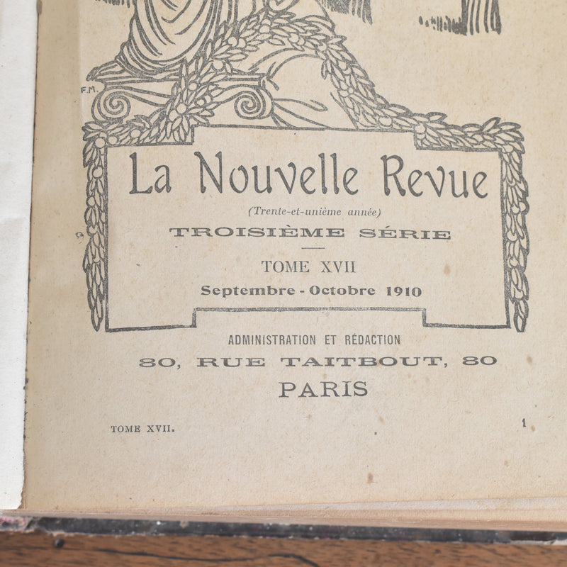 アンティーク本 La nouvelle revue