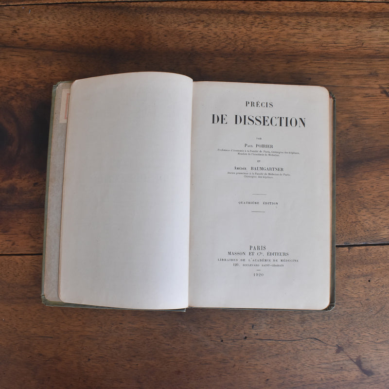 アンティーク本 Precis de Dissection