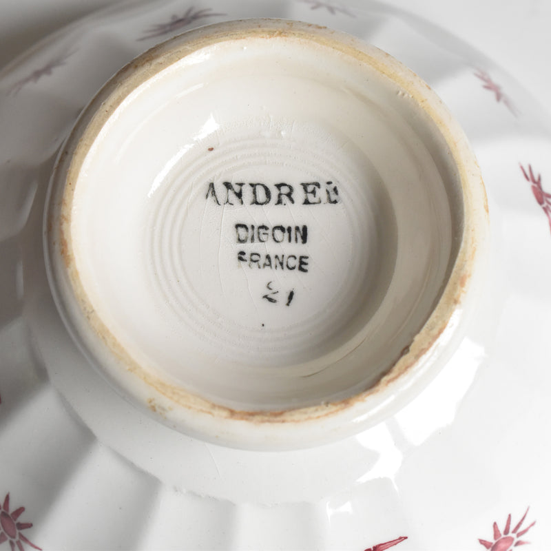 Vintage Cafe au Lait Bowl Digoin & Sarreguemines Andrée