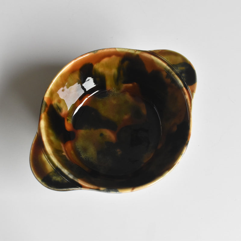 Vintage Bowl with Handle Digoin & Sarreguemines C