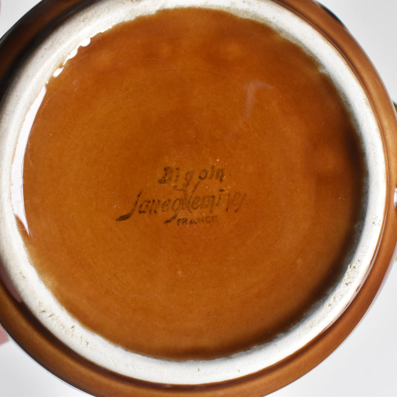 Vintage Bowl with Handle Digoin & Sarreguemines C