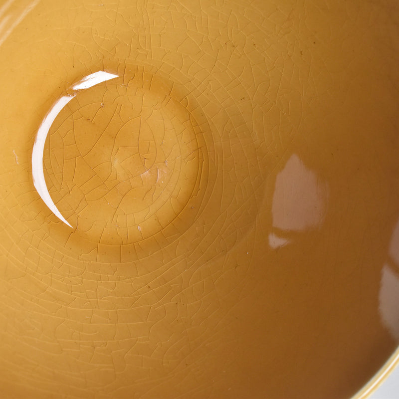 Vintage Cafe au Lait Bowl Digoin & Sarreguemines White Polka Dot Brown