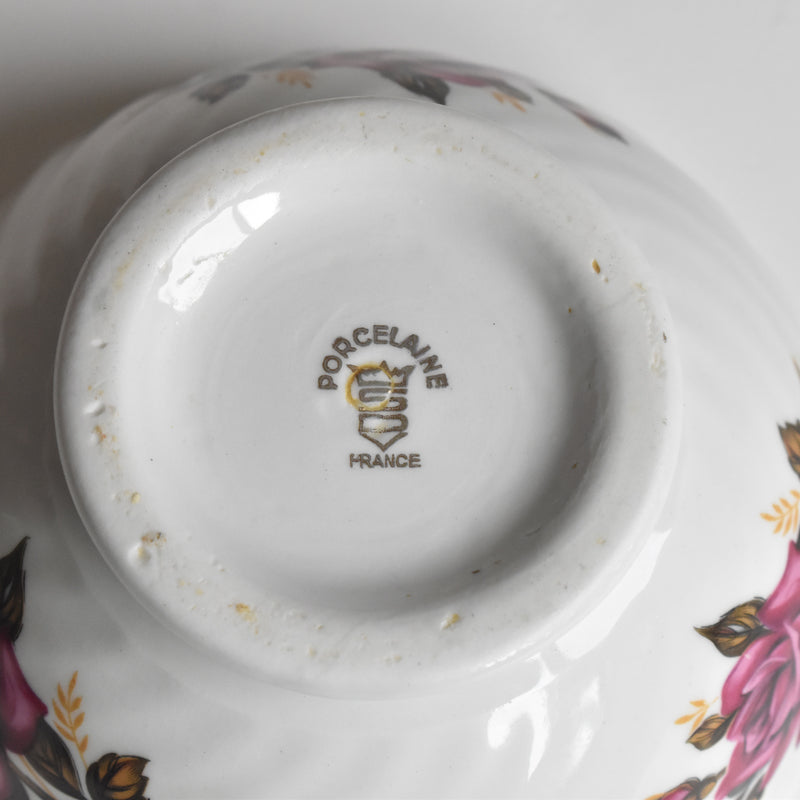 Vintage Digoin & Sarreguemines Cafe au Lait Bowl - Roses B