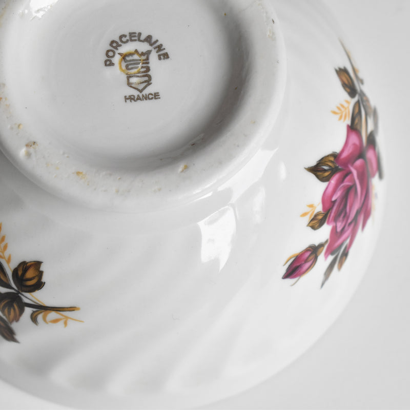 Vintage Digoin & Sarreguemines Cafe au Lait Bowl - Roses B