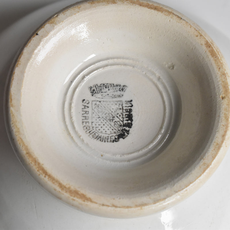 Vintage Bowl Digoin & Sarreguemines White