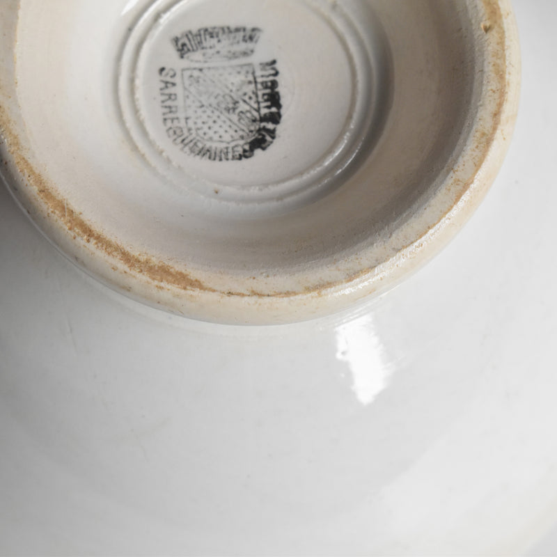 Vintage Bowl Digoin & Sarreguemines White