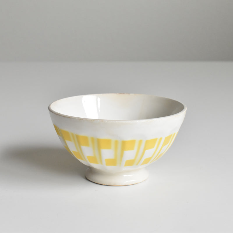 Vintage Small Cafe au Lait Bowl Digoin & Sarreguemines Yellow