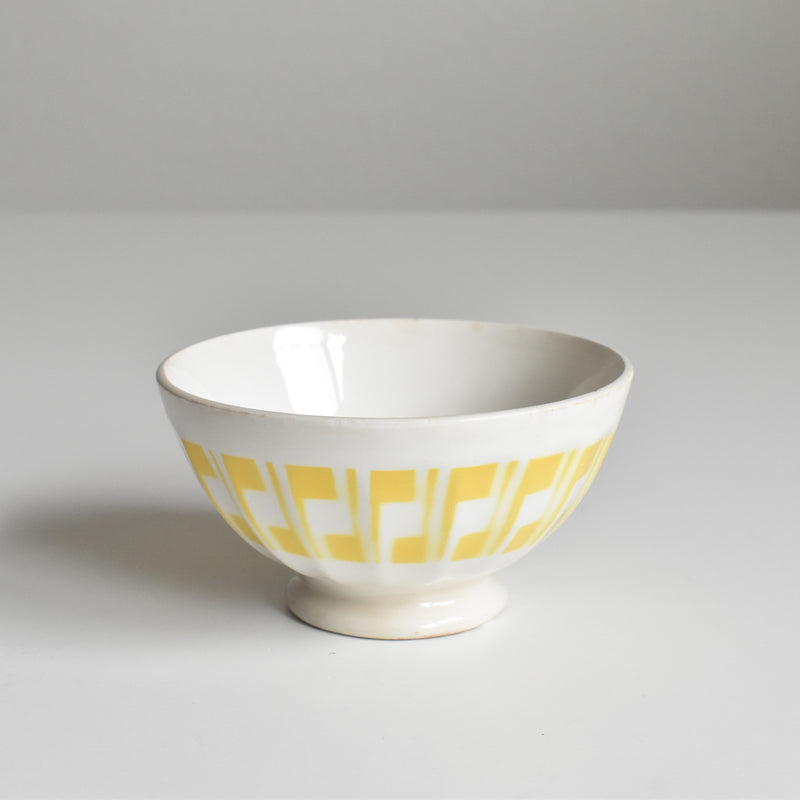 Vintage Small Cafe au Lait Bowl Digoin & Sarreguemines Yellow