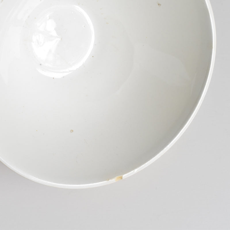 Vintage Cafe au Lait Bowl Digoin & Sarreguemines Yellow with White Polka Dots
