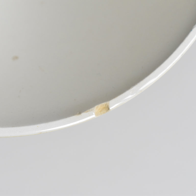 Vintage Cafe au Lait Bowl Digoin & Sarreguemines Yellow with White Polka Dots