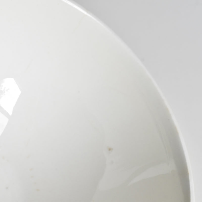 Vintage Cafe au Lait Bowl Digoin & Sarreguemines Yellow with White Polka Dots