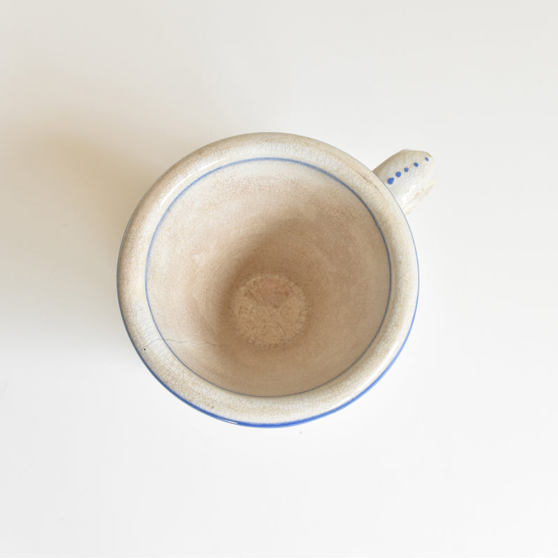 Antique Cup, Brûlot, Creil & Montereau, Blue
