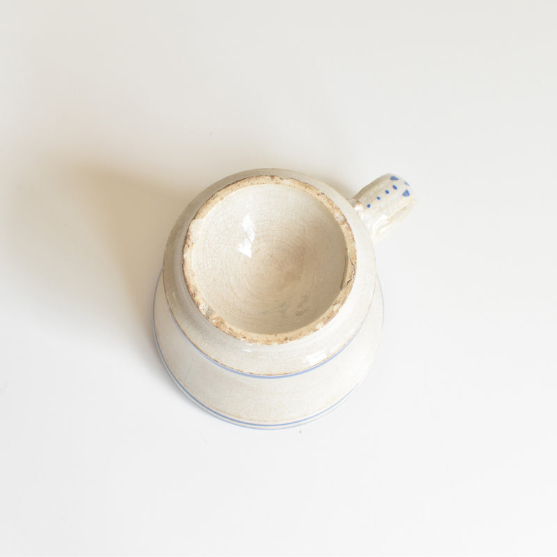 Antique Cup, Brûlot, Creil & Montereau, Blue