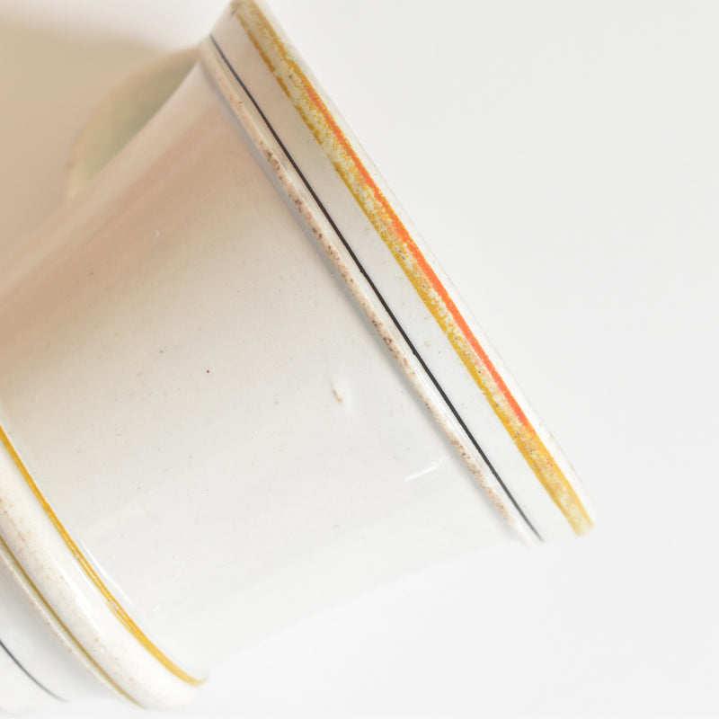 Antique cup, Brûlot, Creil & Montereau, orange