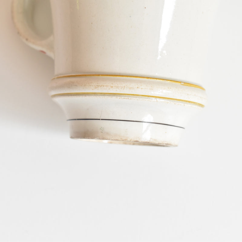 Antique cup, Brûlot, Creil & Montereau, orange