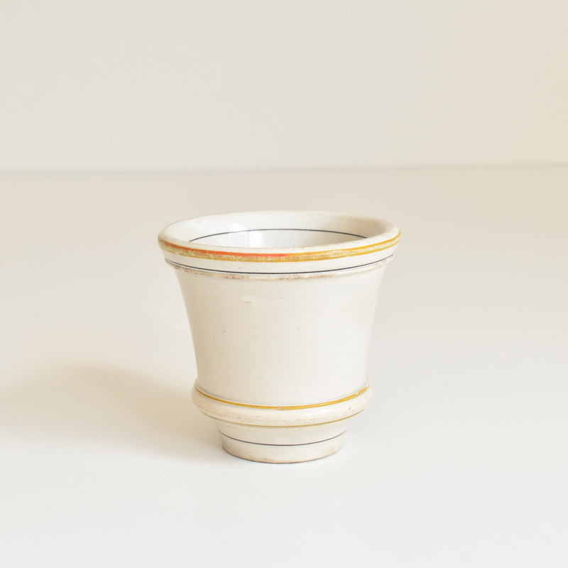 Antique cup, Brûlot, Creil & Montereau, orange